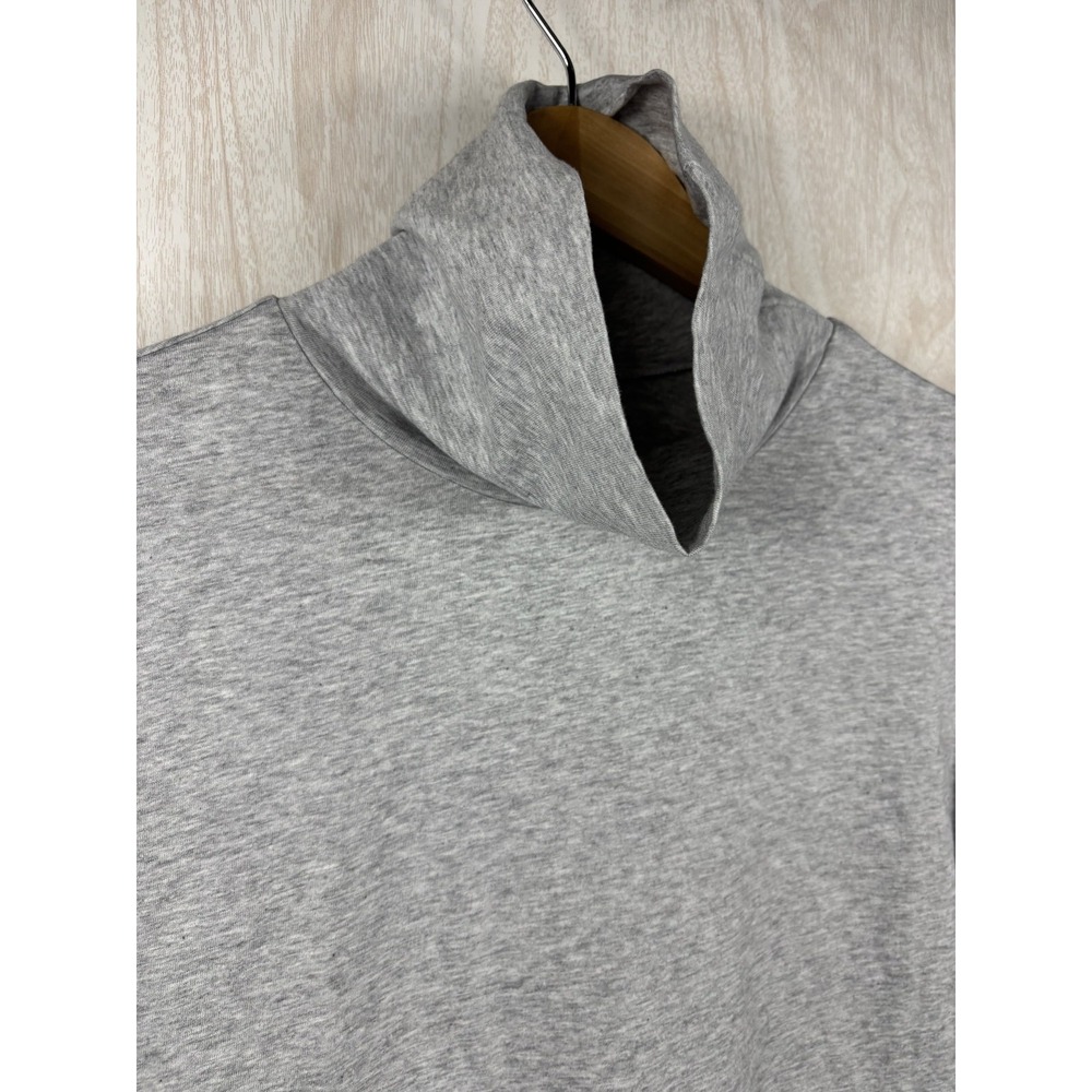 Kule Turtleneck T-Shirt Dress Womens Medium Gray 100% Cotton Jersey Minimalist - Picture 4 of 7